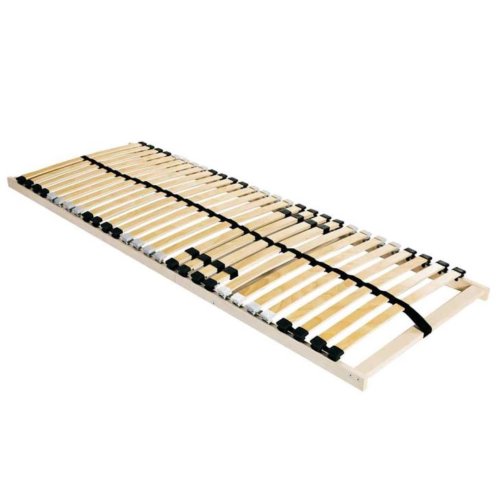 vidaXL Lamelbodem Bruin 140 x 190 cm Massief beukenhout, Huis en Inrichting, Slaapkamer | Bedden, Nieuw, Verzenden