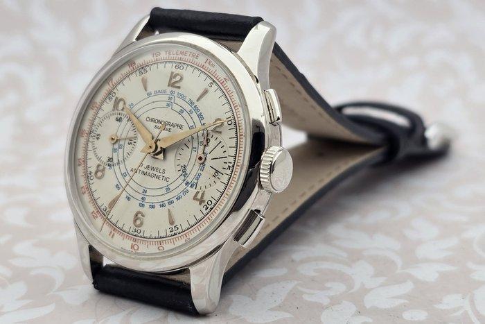 Chronographe Suisse - Cal. Landeron 48 - Zonder Minimumprijs, Handtassen en Accessoires, Horloges | Heren