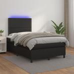 vidaXL Boxspring met matras en LED kunstleer zwart 120x200, Verzenden, Nieuw