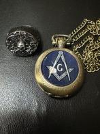 Freemasons Pocket Watch 35mm witb Freemasons Ring -, Verzamelen, Militaria | Algemeen