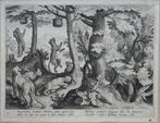 Jan Van Der Straet (1523-1605) - Greedy panthers eat human, Antiek en Kunst