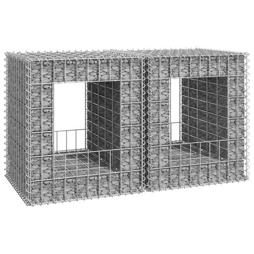 vidaXL Schanskorf palen 2 st 50x50x60 cm ijzer, Tuin en Terras, Palen, Balken en Planken, Nieuw, Verzenden