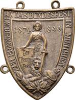 Plakette auf das Bundesfest 1899 Bayern Muenchen Stadt:, Verzenden
