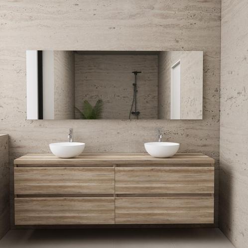 ACTIE BWS Badmeubel | Paris | Canyon Oak | 200 cm | met, Doe-het-zelf en Bouw, Sanitair, Bad, Nieuw, Ophalen of Verzenden