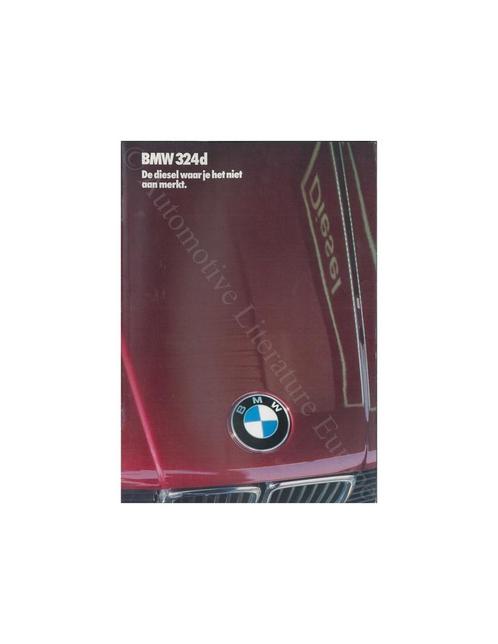 1986 BMW 3 SERIE DIESEL BROCHURE NEDERLANDS, Livres, Autos | Brochures & Magazines