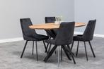 Mangohouten Eettafel Ovaal Julia 210x100 cm (2,5 cm), Huis en Inrichting, Tafels | Eettafels, 100 tot 150 cm, Verzenden, Industriële meubels