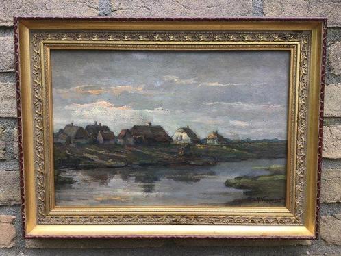 Leonard Pieter Versteeg (1901-1993) - Vlijmense Dijk, Antiek en Kunst, Kunst | Schilderijen | Klassiek