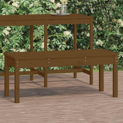 vidaXL Banc de jardin marron miel 109x44x45 cm bois de, Jardin & Terrasse, Ensembles de jardin, Neuf, Envoi