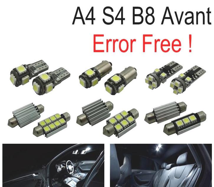 Kit 18 Ampoules Led Intérieur Pour Audi A4 S4 B8 Avant 09-15, Auto-onderdelen, Verlichting, Verzenden