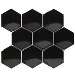Mozaïek Barcelona 25.6x29.6 cm Geglazuurd Porselein Hexagon, Overige typen, Ophalen of Verzenden