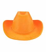 Cowboyhoed - Western Hoed - Velvet - One Size - Oranje, Vêtements | Femmes