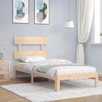 vidaXL Bedframe met hoofdbord massief hout, Huis en Inrichting, Slaapkamer | Bedden, Verzenden, Nieuw