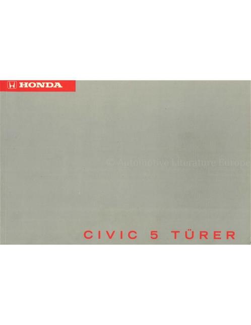 1994 HONDA CIVIC 5-DEURS INSTRUCTIEBOEKJE DUITS, Auto diversen, Handleidingen en Instructieboekjes