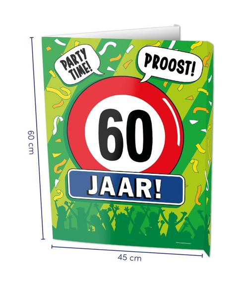 Raambord 60 jaar 60cm, Hobby en Vrije tijd, Feestartikelen, Nieuw, Verzenden