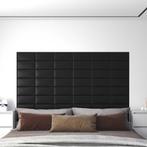 vidaXL Wandpanelen 12 st 0,54 m² 30x15 cm kunstleer zwart, Doe-het-zelf en Bouw, Platen en Panelen, Verzenden, Nieuw