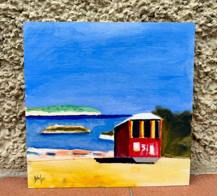 Salvatore Magazzini (1955) - Tram a San Francisco, Antiek en Kunst, Kunst | Schilderijen | Modern