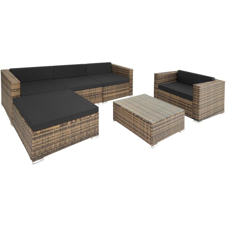 tectake Wicker zitgroep Milaan - natuur, Jardin & Terrasse, Ensembles de jardin, Envoi