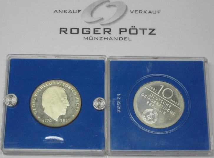 Ddr 10 Mark Friedrich Hegel 1981 polierte Platte original..., Postzegels en Munten, Munten | Europa | Niet-Euromunten, België