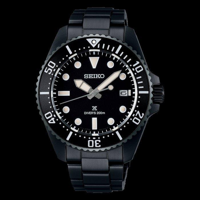 Seiko - Prospex Blak Solare Sub 200 - SNE599P1 - Heren -, Handtassen en Accessoires, Horloges | Heren