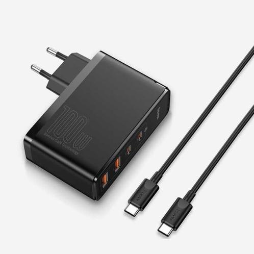 100W Stekkerlader - Quad Port PD / Quick Charge 3.0 - GaN, Télécoms, Téléphonie mobile | Batteries, Envoi