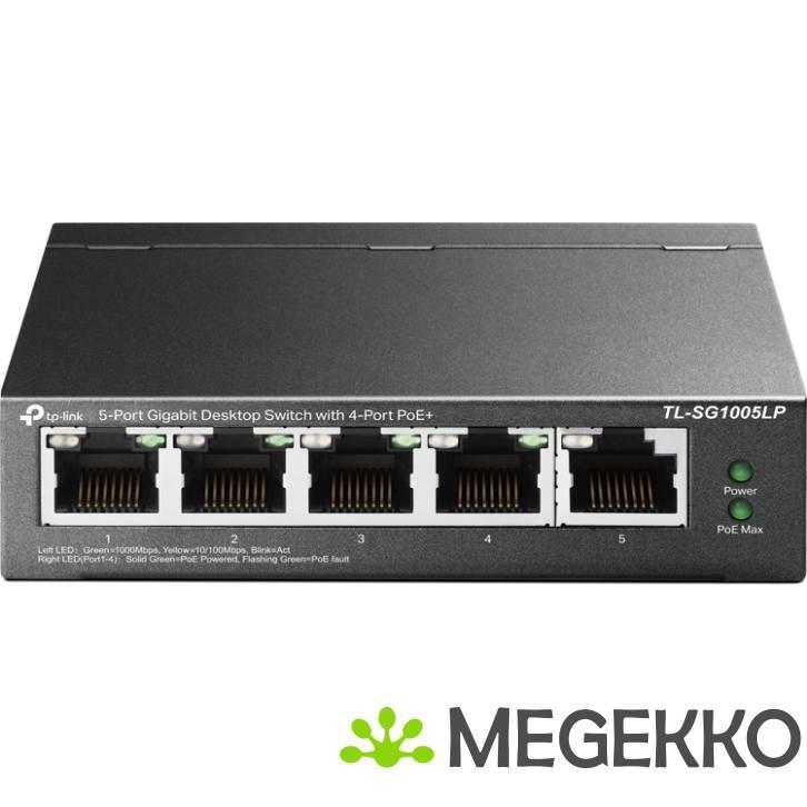 TP-LINK TL-SG1005LP Unmanaged PoE Zwart, Computers en Software, Overige Computers en Software, Nieuw, Verzenden