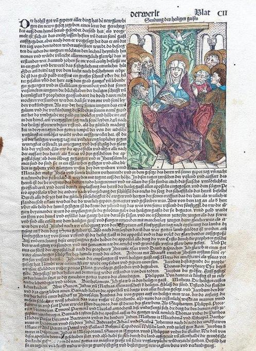 Hartmann Schedel - Weltchronik [102] - 1493, Antiek en Kunst, Antiek | Boeken en Manuscripten