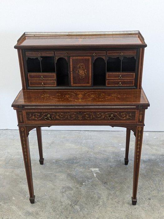 Bureau plat - Bois, Laiton, Antiquités & Art, Antiquités | Autres Antiquités