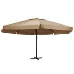 XXL Parasol Taupe 6 meter - Retour Deal! Perfect voor de..., Verzenden, Nieuw, Waterdicht, Stokparasol