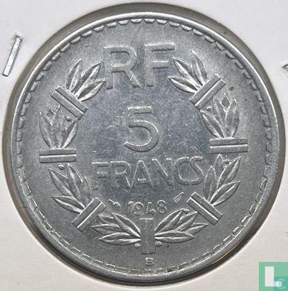 Frankrijk 5 francs 1948 (B), Postzegels en Munten, Munten | Europa | Niet-Euromunten, Losse munt, Frankrijk, Verzenden