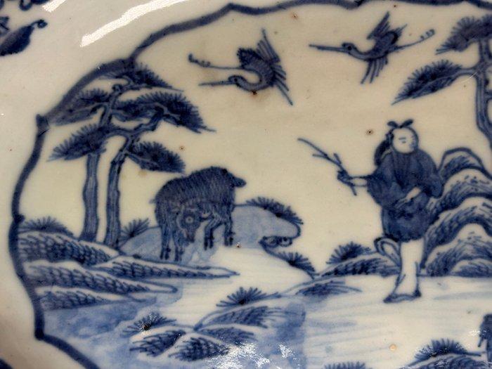 Bord - Jolie assiette blanc bleu Chine Qianlong -, Antiek en Kunst, Antiek | Overige Antiek