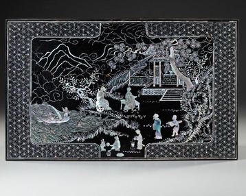 Bureau (, bundai) - Bois laqué, nacre (raden) - Japon -