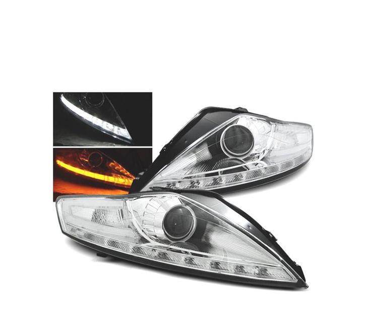 Phares Pour Ford Mondeo Mk4 07-10 Daylight + Clignotant Led, Auto-onderdelen, Verlichting, Verzenden