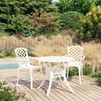 vidaXL 3-delige Bistroset gietaluminium wit, Tuin en Terras, Tuinsets en Loungesets, Verzenden, Nieuw