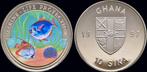 Ghana 10 sika 1997 Marine-life protection koper-nikkel, Postzegels en Munten, Munten | Amerika, Verzenden