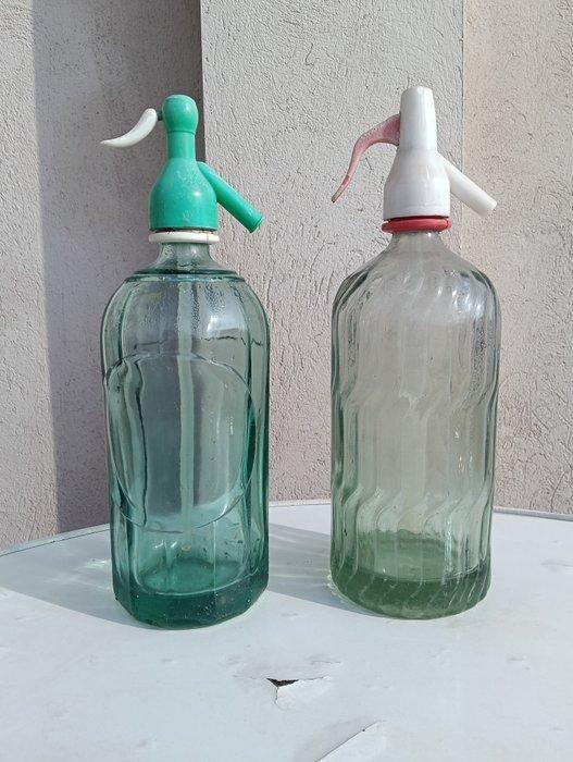 Fles (2) - Kristal, Plastic, Antiek en Kunst, Antiek | Keukengerei