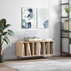 vidaXL Platenkast 100x38x48 cm bewerkt hout sonoma, Huis en Inrichting, Woonaccessoires | Cd- en Dvd-rekken, Verzenden, Nieuw