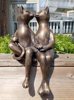 Beeldje - Cats in love - Brons