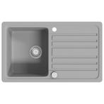 Graniet Spoelbak Enkele Bak Grijs | Retour Deal | 40% Kor..., Minder dan 50 cm, Verzenden, Nieuw, Minder dan 25 cm