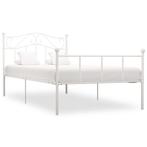 vidaXL Cadre de lit Blanc Métal 90 x 200 cm, Maison & Meubles, Chambre à coucher | Lits, Neuf, Verzenden