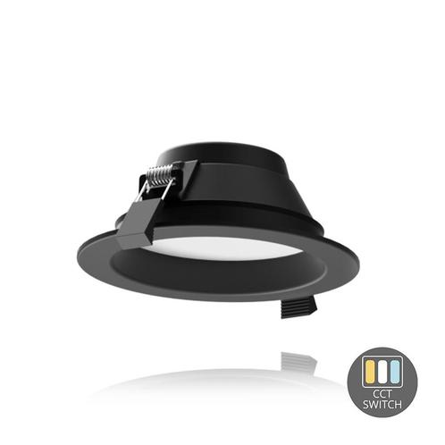 LED Downlight CCT-Switch 11W IP22 Zwart - 13,4 cm, Huis en Inrichting, Lampen | Overige, Nieuw, Verzenden