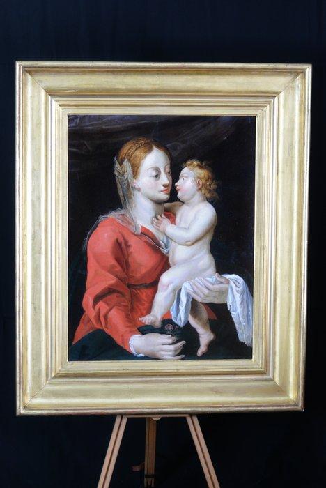 Circle of Abraham Janssens (XVII) - Madonna with child, Antiek en Kunst, Kunst | Schilderijen | Klassiek