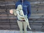 Beeld, XL Bronze Fairy with Butterfly - 60 cm - Brons