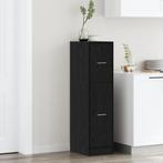 vidaXL Apothekerskast Zwart Eiken 30x41x118 cm Bewerkt Hout, Verzenden, Nieuw