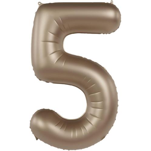 5 Jaar Cijfer Ballon Goud 86cm, Hobby en Vrije tijd, Feestartikelen, Nieuw, Verzenden