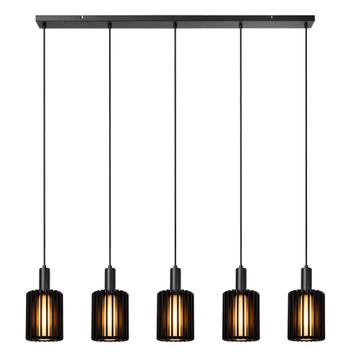 Hanglamp Lucide LAMBRES -  - 5xE27 - Zwart beschikbaar voor biedingen