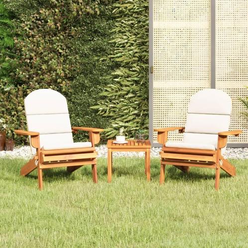 vidaXL 3-delige Loungeset Adirondack massief acaciahout, Tuin en Terras, Tuinsets en Loungesets, Loungeset, Nieuw, Verzenden