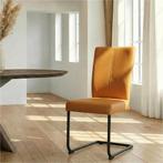 Leren eetkamerstoel Dry - Toledo Leem (geel/bruin) -, Overige kleuren, Nieuw, Leer, Ophalen of Verzenden