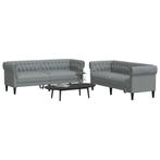 vidaXL Ensemble de canapés 2 pcs gris clair tissu, Verzenden, Neuf