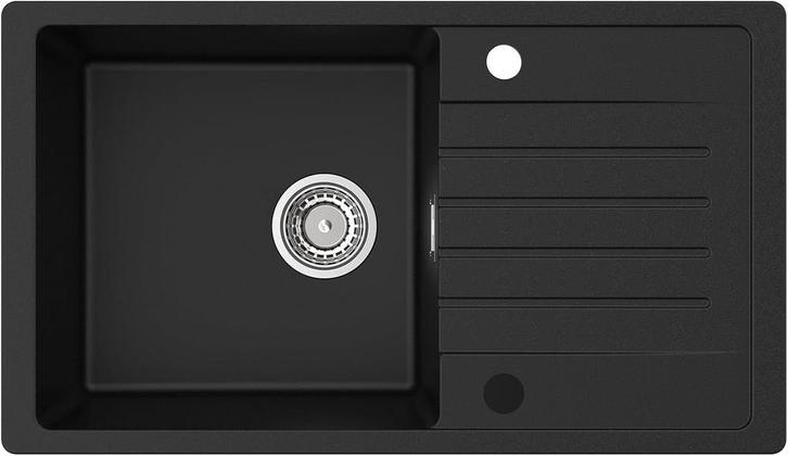 Spoelbak - Wasbak - Keuken - Graniet - 78x45 cm - Zwart - CE, Huis en Inrichting, Keuken | Keukenelementen, Nieuw, Verzenden