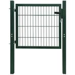 vidaXL 2D Hekpoort (Enkel) Groen 100x80 cm, Tuin en Terras, Verzenden, Nieuw